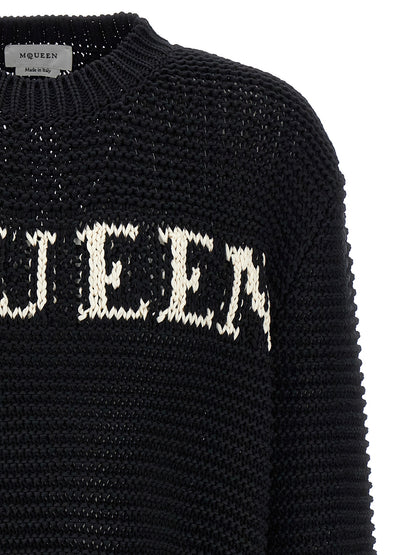 Alexander McQueen Bicolor Cotton Cardigan