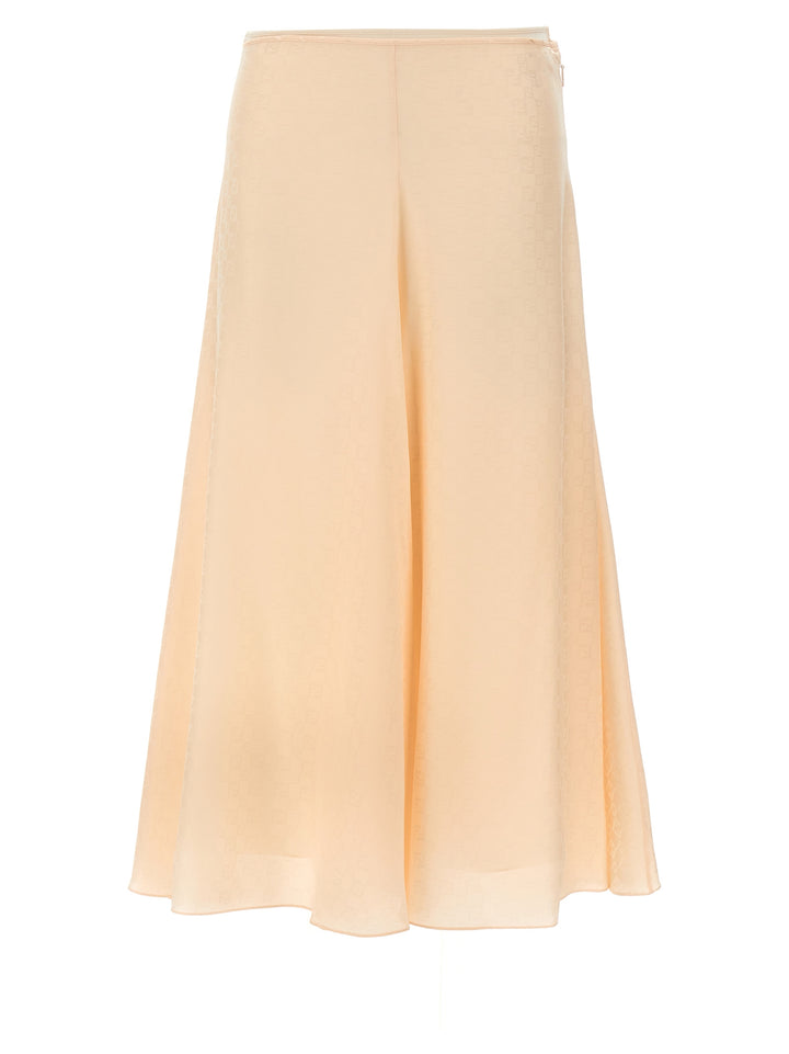 Fendi Multicolor Silk Midi Skirt