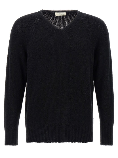 MA'RY'YA Black Cotton Cardigan