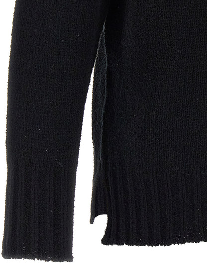 MA'RY'YA Black Cotton Cardigan