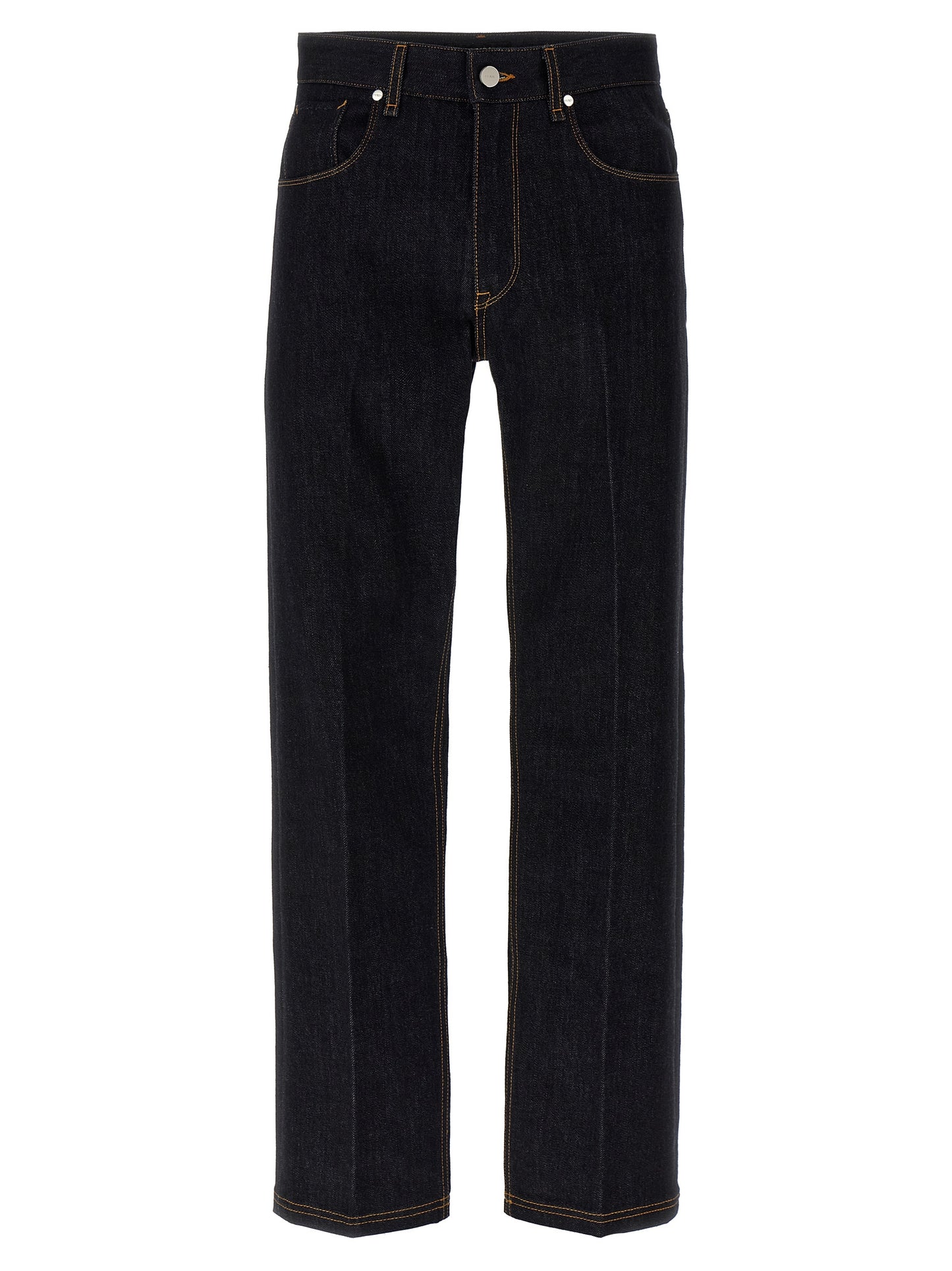 Fendi Blue Cotton Straight-Leg Jeans