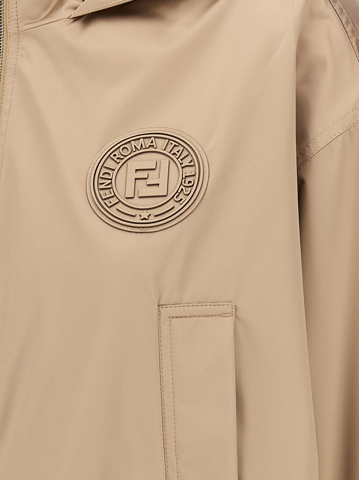 Fendi Brown Polyester Shell Jacket
