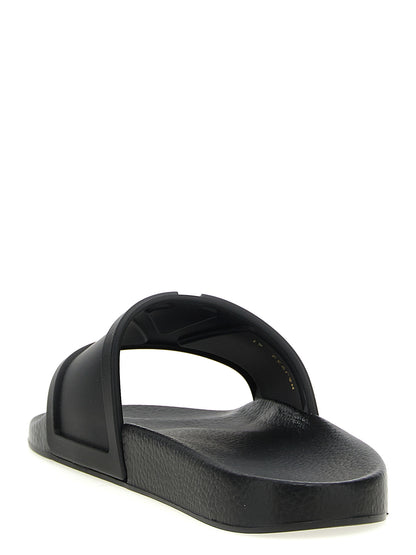Valentino Garavani Black Plastic Slides