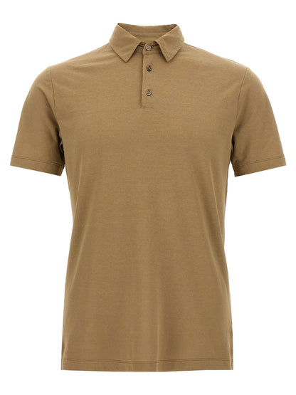 ZANONE Beige Cotton Polo Shirt