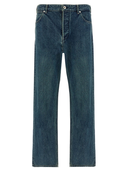 Jil Sander Blue Cotton Straight-Leg Jeans
