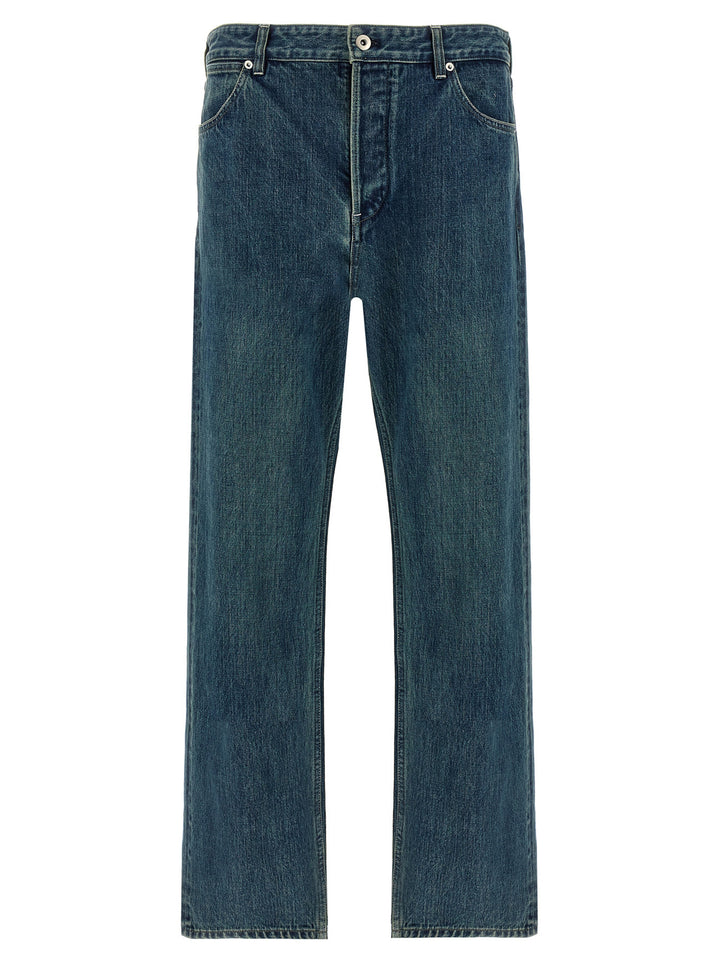 Jil Sander Blue Cotton Straight-Leg Jeans