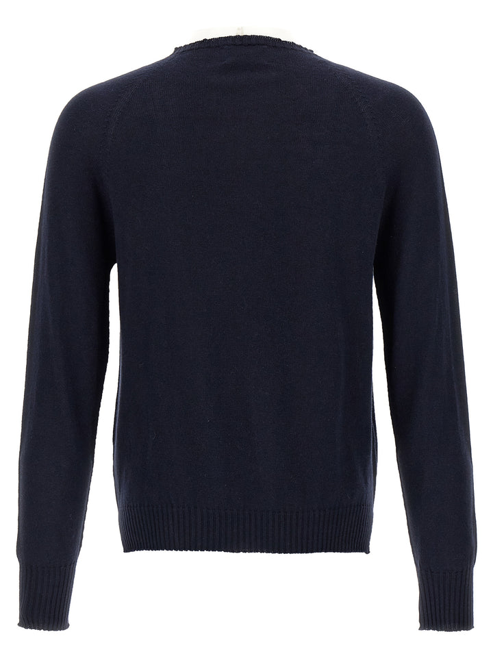 MA'RY'YA Blue Cotton Cardigan