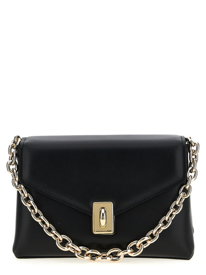 Furla Black Leather Shoulder Bag
