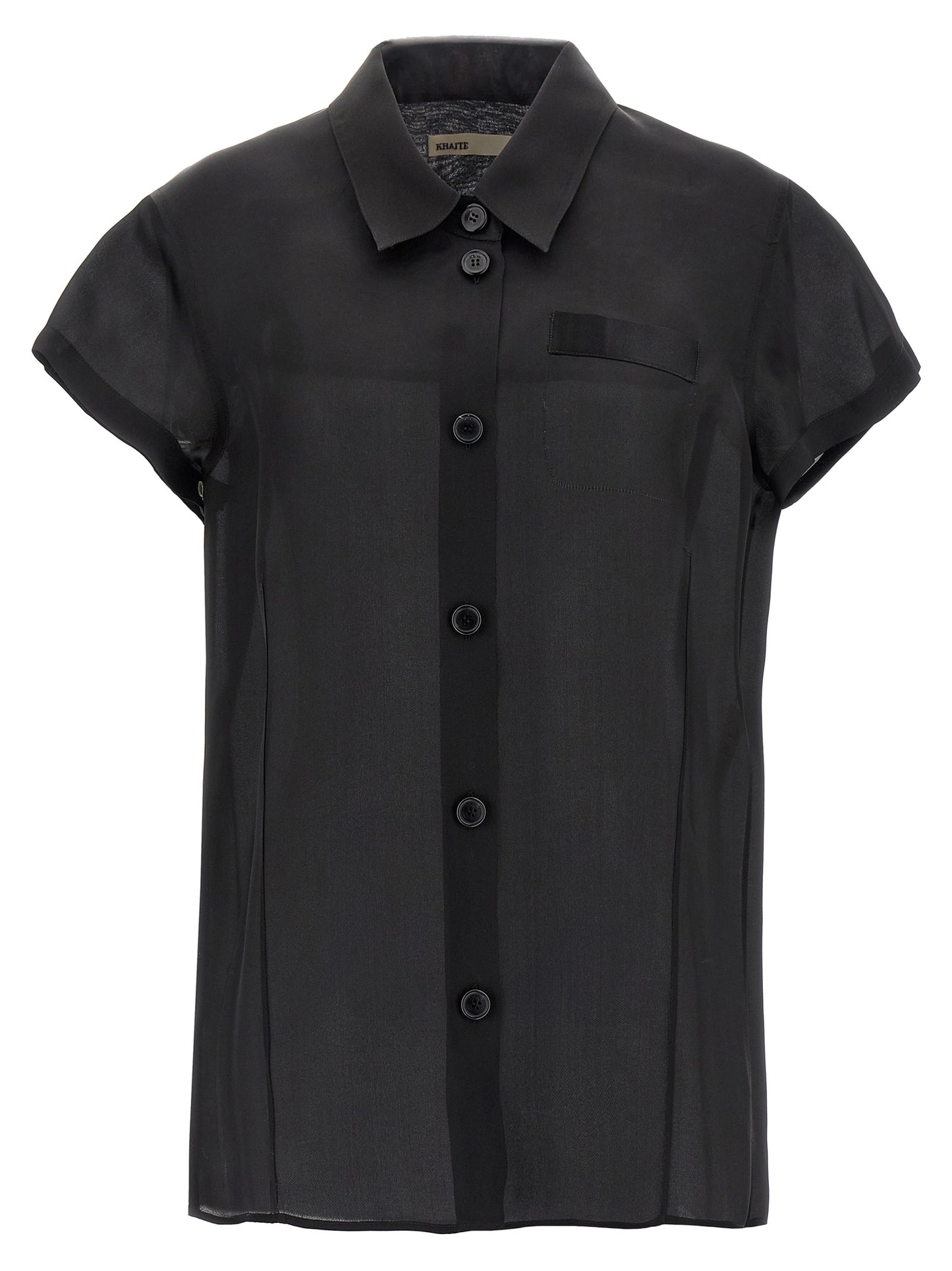 Khaite Black Silk Blouse