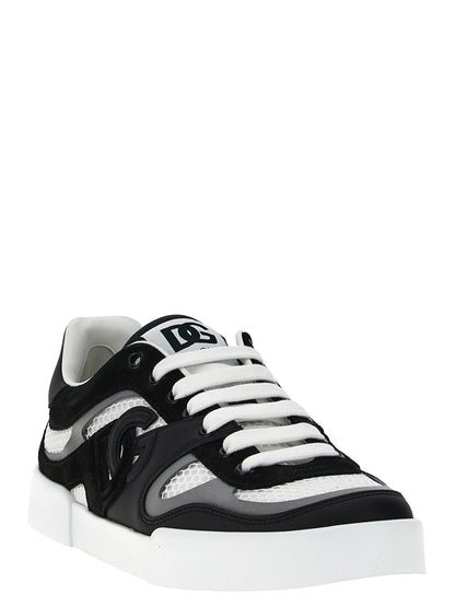 Dolce & Gabbana Bicolor Calfskin Sneakers