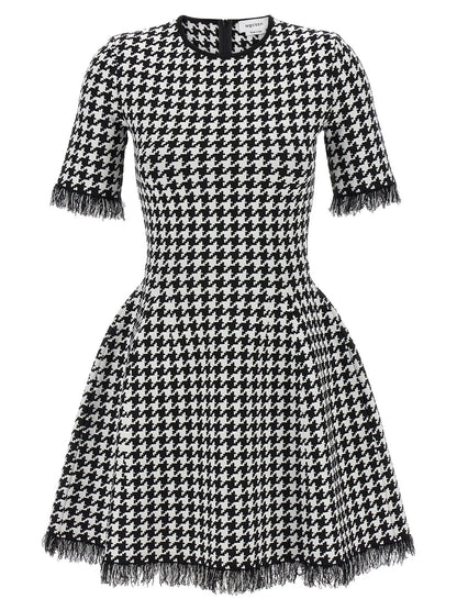 Alexander McQueen Bicolor Viscose Short Dress