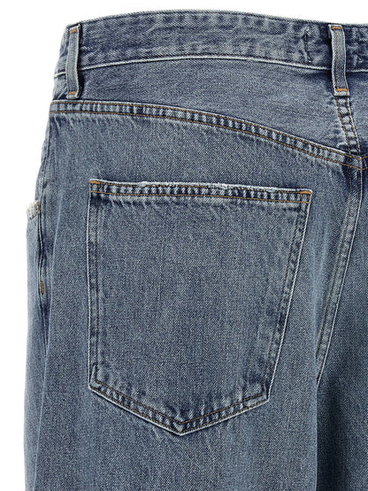 Agolde Blue Cotton Relaxed Fit Jeans