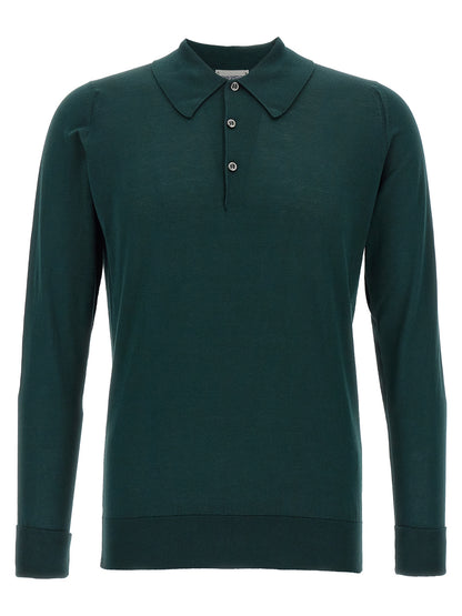 JOHN SMEDLEY Bicolor Cotton Polo Shirt