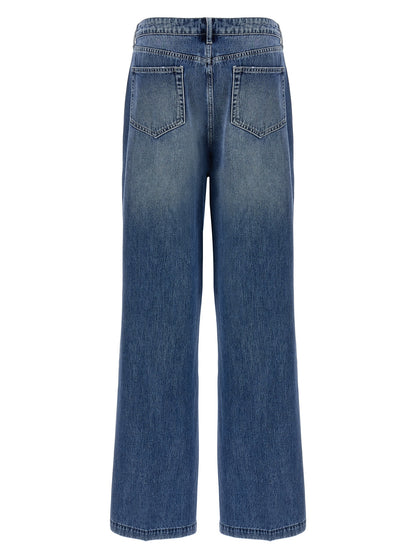 L'Agence Blue Cotton Jeans Denim