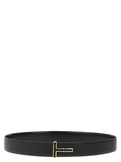 Tom Ford Black Calfskin Regular Belt
