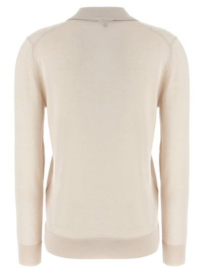 Brioni Beige Cashmere Polo Shirt