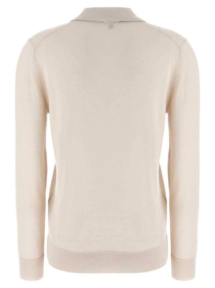 Brioni Beige Cashmere Polo Shirt