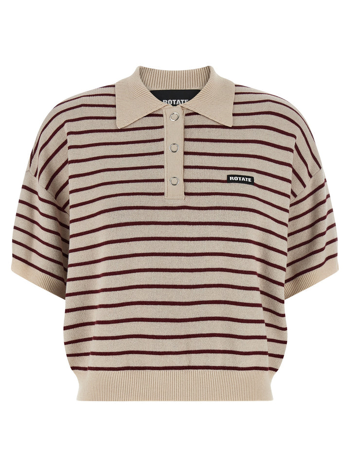ROTATE BIRGER CHRISTENSEN Multicolor Mohair Polo Shirt