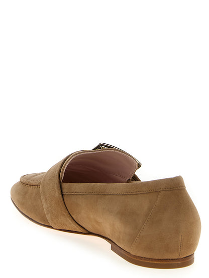 Roger Vivier Beige Goatskin Slip-On Loafers