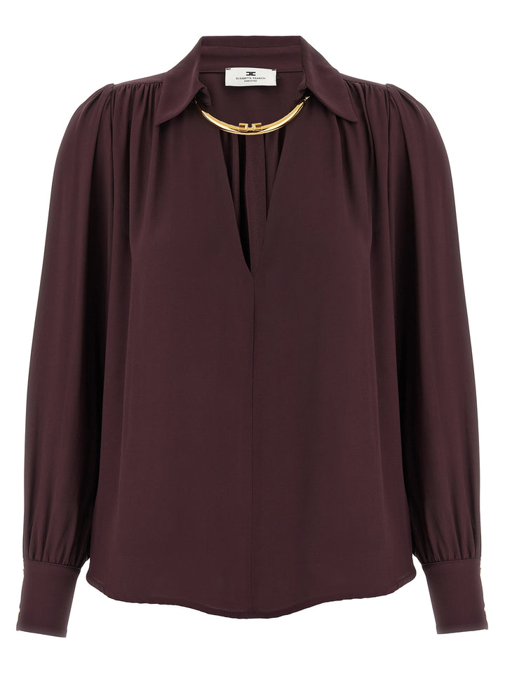 Elisabetta Franchi Purple Viscose Blouse
