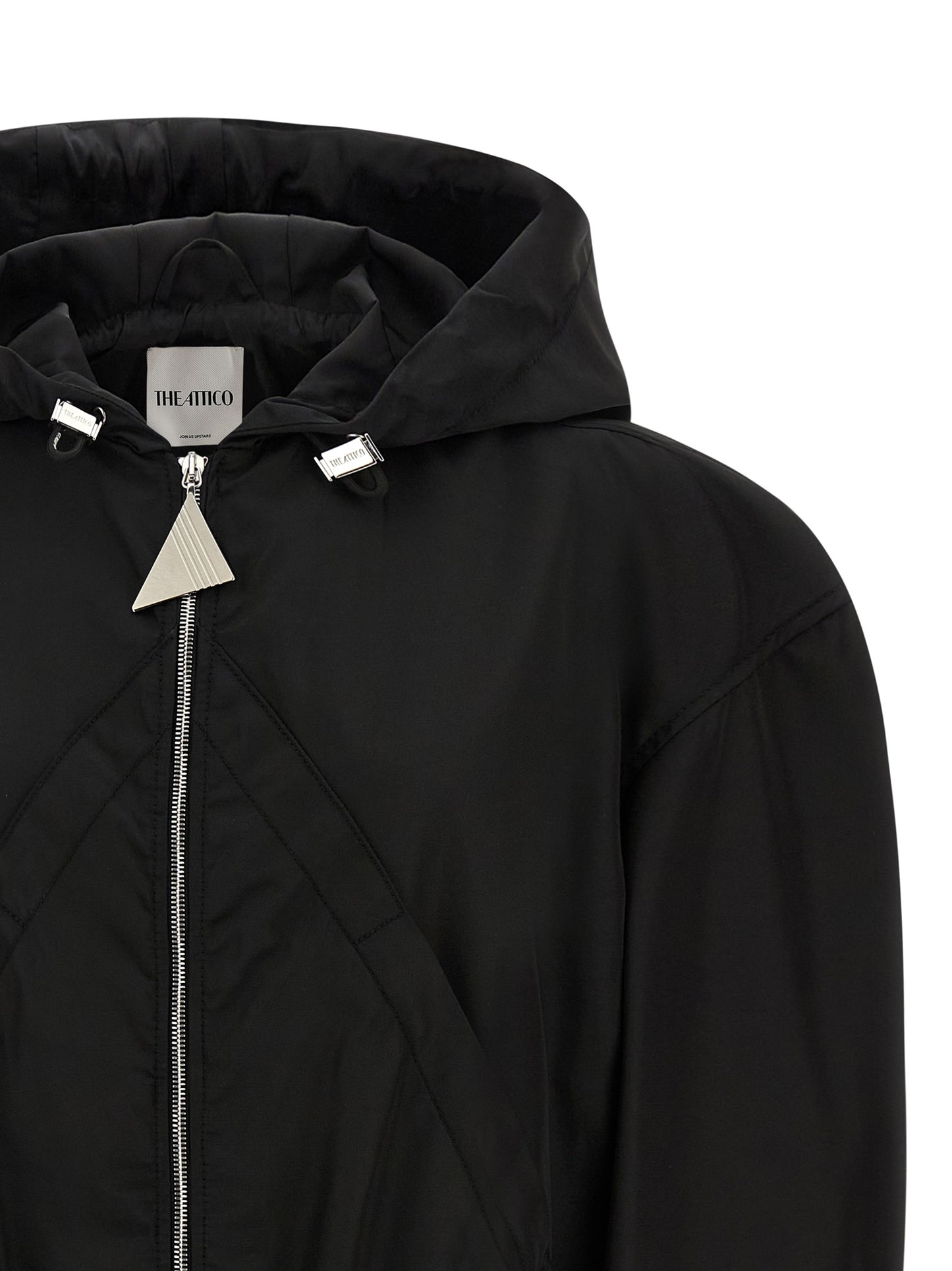 The Attico Black Polyamide Bomber