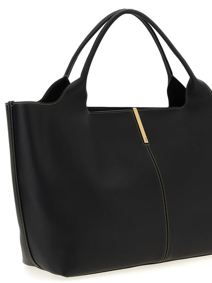Tod's Black Calfskin Tote Bag