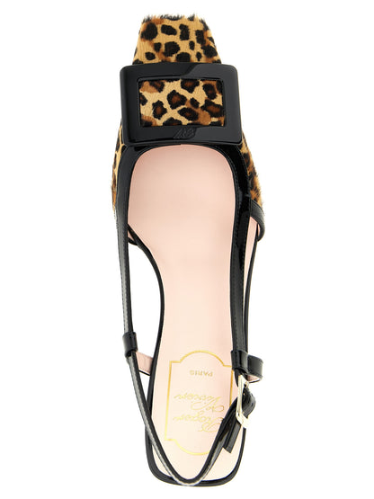 Roger Vivier Multicolor Calfskin Mid Heel Pumps
