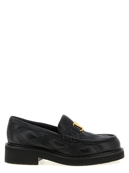 Valentino Garavani Black Lamb Leather Slip-On Loafers