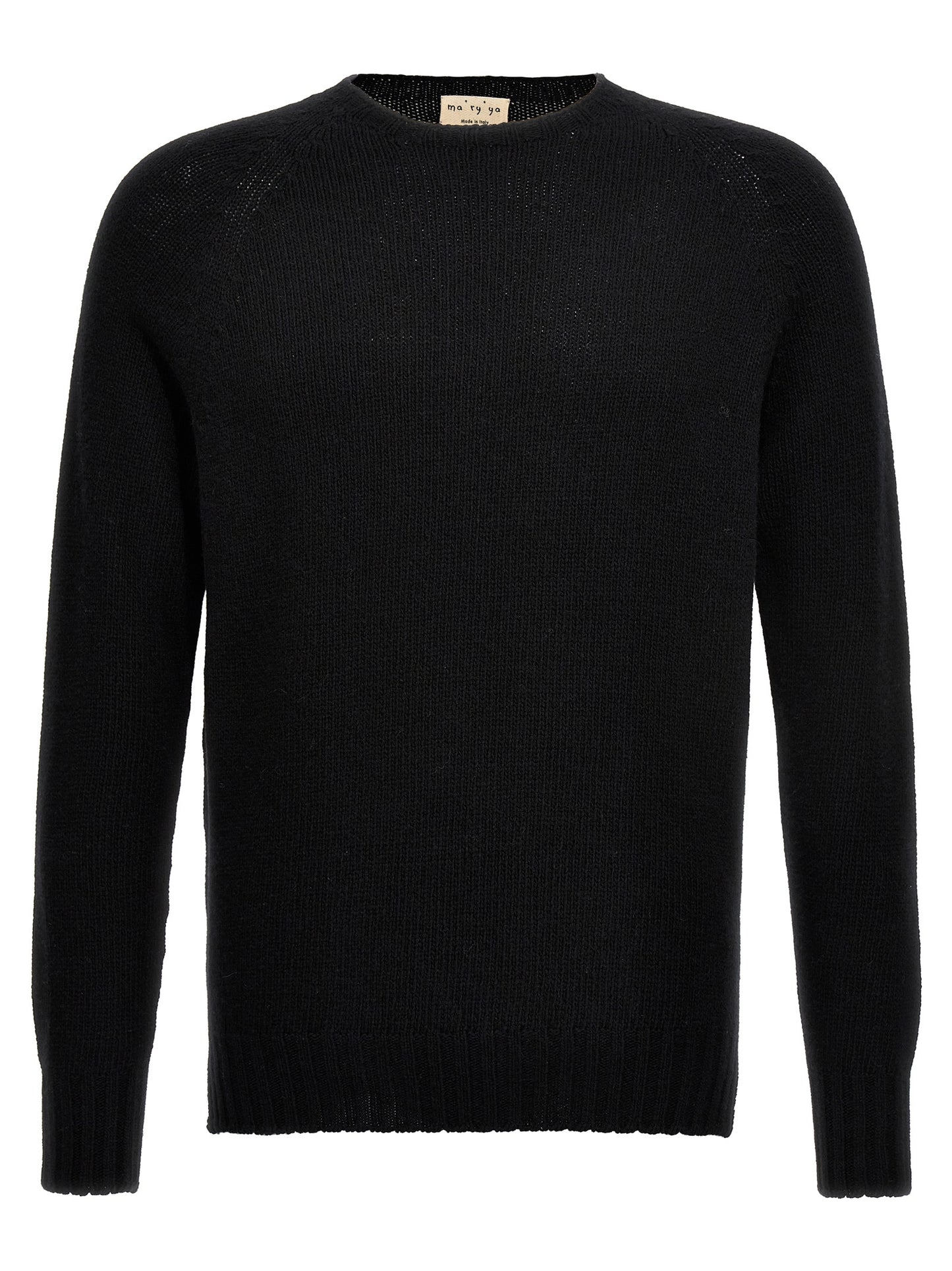 MA'RY'YA Black Virgin Wool Cardigan