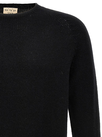 MA'RY'YA Black Virgin Wool Cardigan