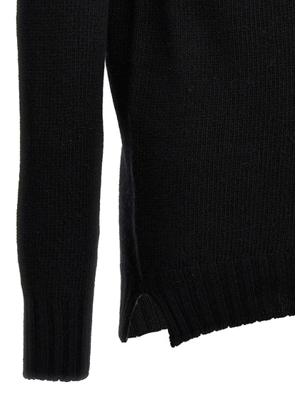 MA'RY'YA Black Virgin Wool Cardigan