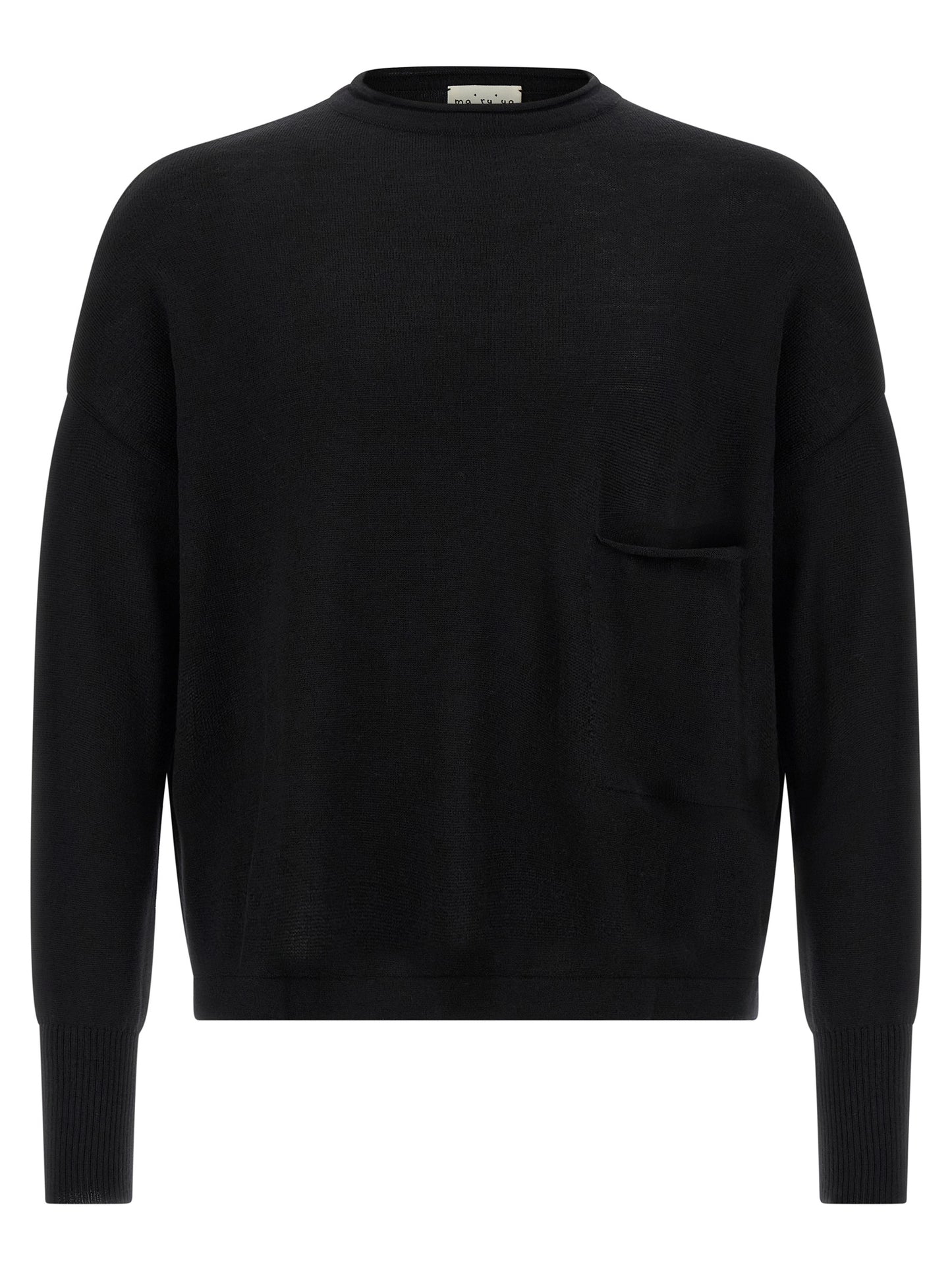 MA'RY'YA Black Virgin Wool Cardigan