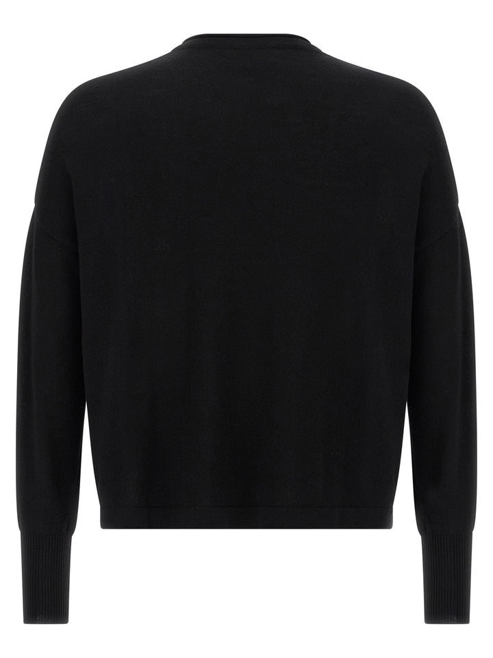 MA'RY'YA Black Virgin Wool Cardigan
