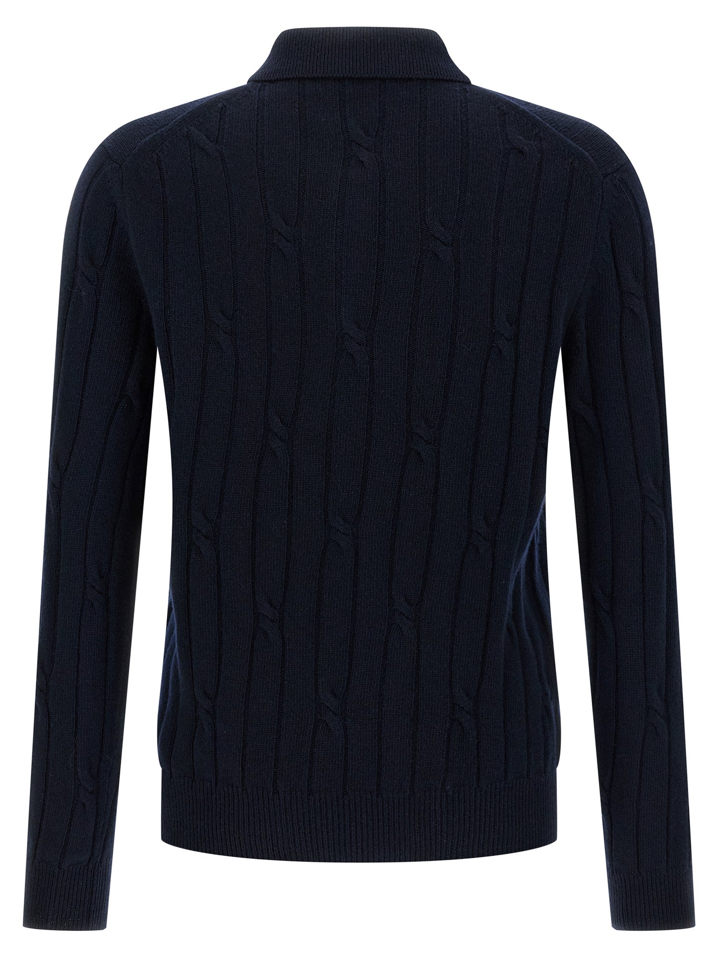 ZANONE Blue Virgin Wool Polo Shirt