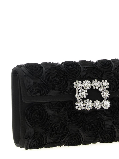 Roger Vivier Black Viscose Clutch Bag