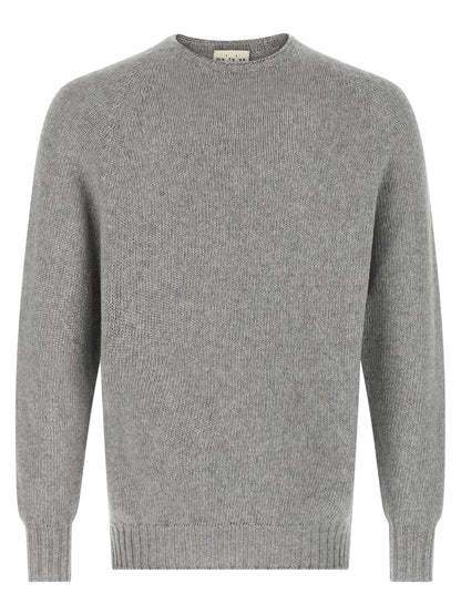 MA'RY'YA Gray Virgin Wool Cardigan