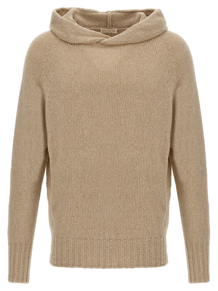 MA'RY'YA Beige Virgin Wool Cardigan