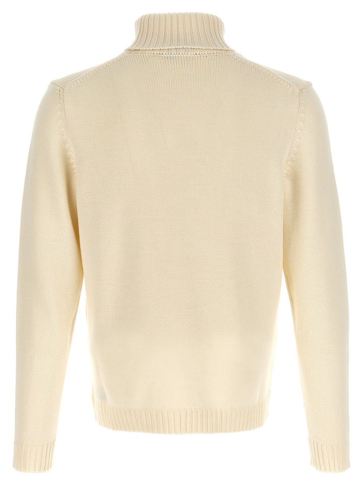 ZANONE White Virgin Wool Cardigan