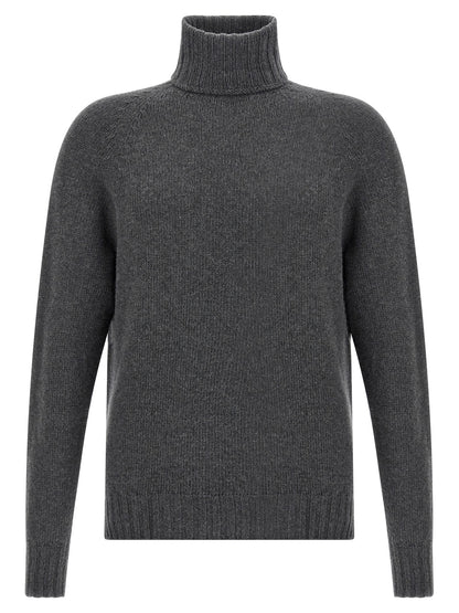MA'RY'YA Gray Virgin Wool Cardigan