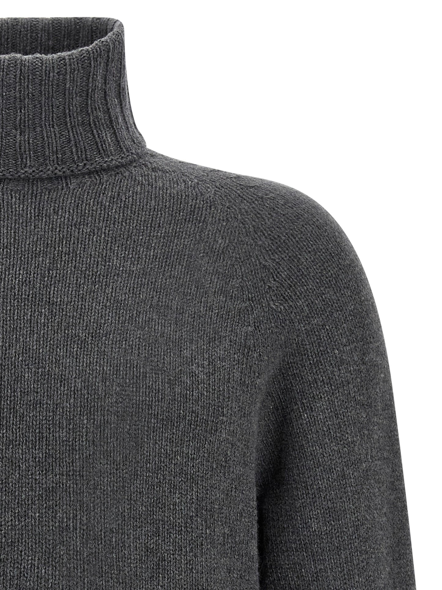 MA'RY'YA Gray Virgin Wool Cardigan