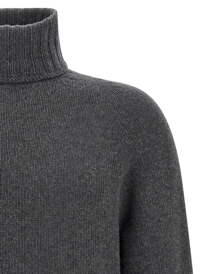 MA'RY'YA Gray Virgin Wool Cardigan