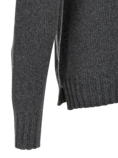 MA'RY'YA Gray Virgin Wool Cardigan