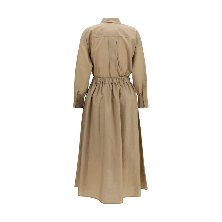 Brunello Cucinelli Beige Cotton Casual Dress