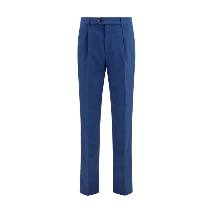 Brunello Cucinelli Blue Cotton Chino Pants