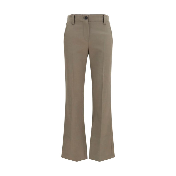 Brunello Cucinelli Brown Cotton Flared Pants