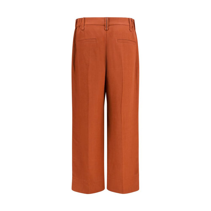 Brunello Cucinelli Brown Viscose Casual Pants