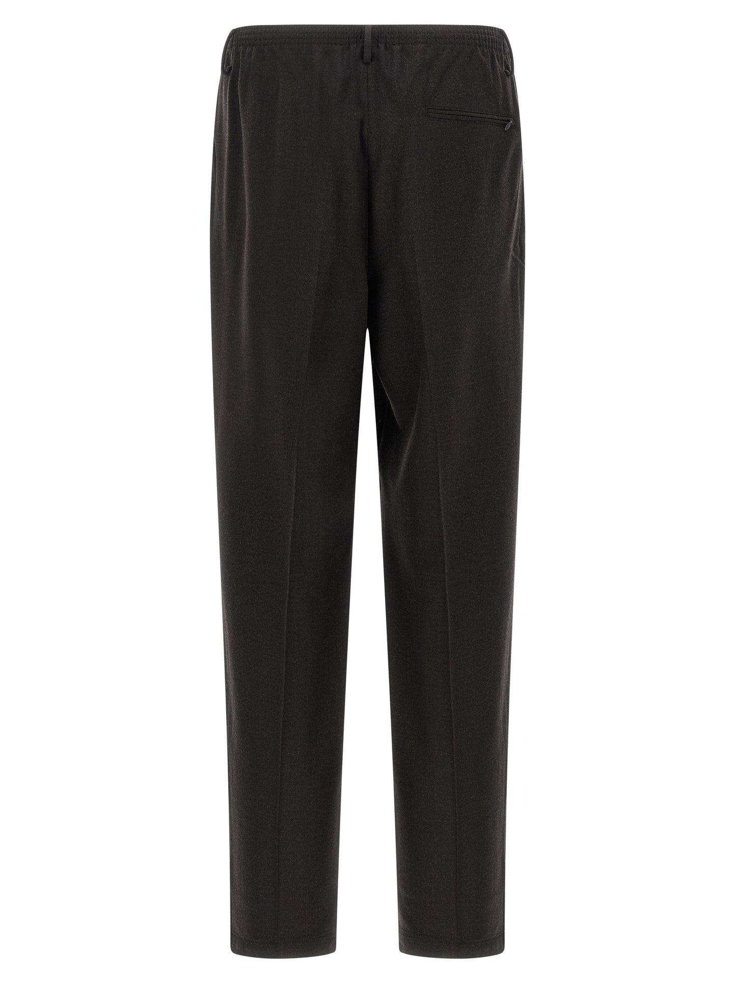 CELLAR DOOR Brown Wool Casual Pants