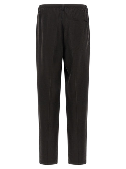 CELLAR DOOR Brown Wool Casual Pants