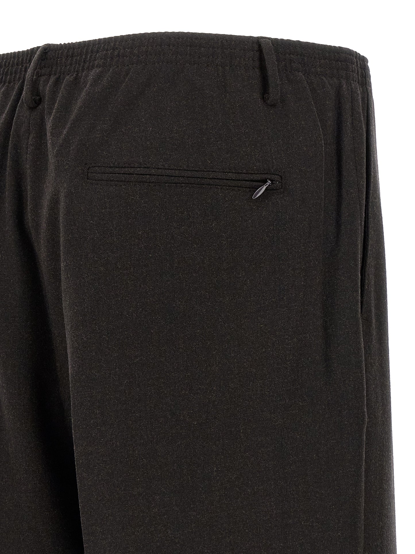 CELLAR DOOR Brown Wool Casual Pants