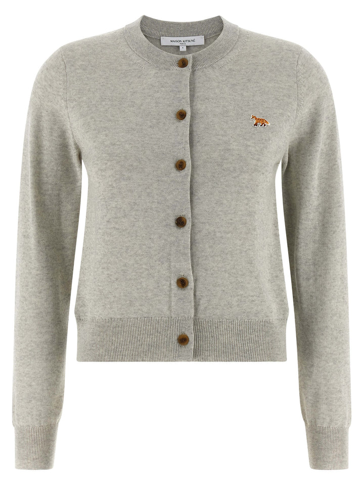 Maison Kitsuné Gray Virgin Wool Cardigan